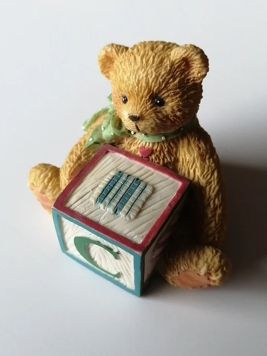 Vintage Cherished Teddies Alphabet Block Figurines (5) - Picture 4 of 11